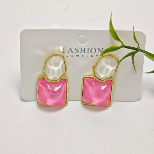 Acrylic Earrings for Women Geometric Square Resin Acrylic Earrings Dangle Drop Statement Vintage Party Jewelry