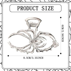 Halloween Spider Hair Clips for Women Girls, Silver Gothic Metal Hair Claw Clips With Faux Pearl Tassel - Halloween Hair Accessories Y2K Styling