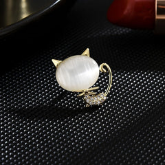 Animal Brooches for Women Cat Dog Fox Brooch Pin Rhinestone Crystal Animal Lapel Pins Jewelry Gifts Valentine's Day Gifts for Wife Mom Girl