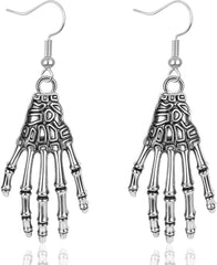 FULLIVE Halloween Earrings, Funny Skeleton Stud Dangle Skull Earrings, Hypoallergenic Halloween Accessories for Women Skeleton Jewelry