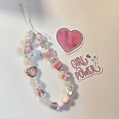 Cute Phone Charms Aesthetic Punk Cross Butterfly Beaded Phone Strap Y2K Cell Phone Charms Cute Accessories for Phone Bag Keychain Camera Pendants