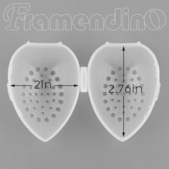 Framendino, 4 Pack Breathable Makeup Sponge Case Protective Plastic Beauty Container Blender Holder Cosmetic Egg Storage Cases for Women Girls Travel Clear Teardrop-Shaped