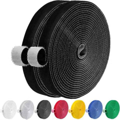 IFNOW 32FT Reusable Fastening Tape Cable Ties Double-Sided Hook-and-Loop Cable Management Tape Strength and Durability 0.4''/Width (Green, 0.4''/32FT,1PCS)