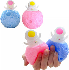 Spooky Halloween Stress Balls (1-Pack) Skull Squishy Squeeze Ball Toys, Halloween Toys, Stretchy Skull Stress Relief Balls, Squishy Demon Bats Pop It Ball Fidget Toy for Kids and Adults.