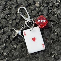 Angyape Cool Y2K Keychain Dice Star Keychain Bag Charms Purse Charms for Handbags Car Keys Accessories Gifts for Women Men