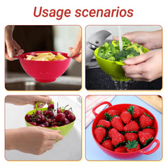 4pcs Small Colander Set, 7.5in Drain Basket, BPA-Free Plastic Food Strainer with Double Handles for Fruits, Vegetables, Pasta - Send Goods from Local Warehouse
