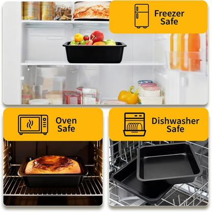 2 Pack Square Cake Pan for Cake Brownie Lasagna, 8 Inch Nonstick Square Baking Pan, Rust-resistant, Dishwasher Safe & Easy Clean