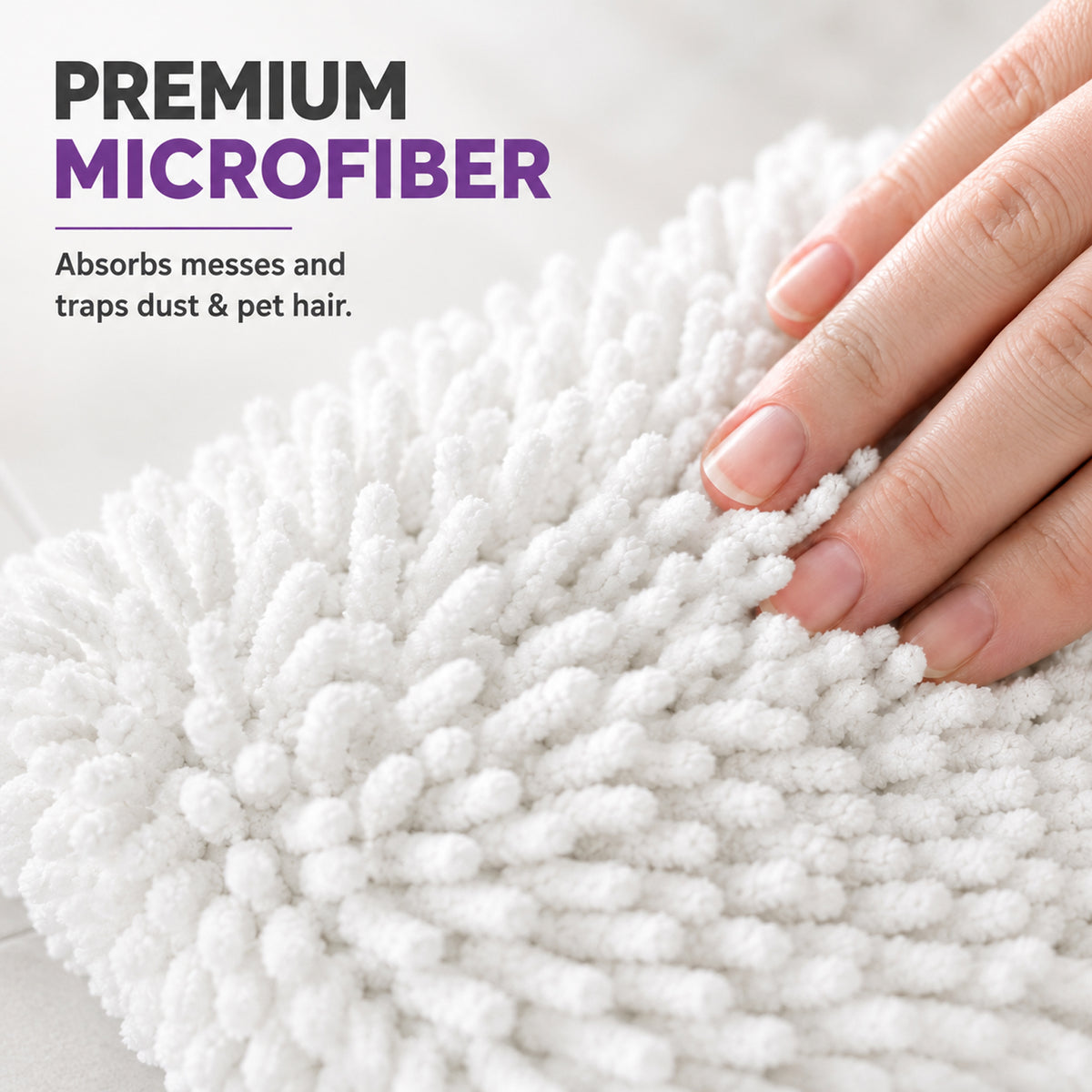 4 Pack Steam Mop Replacement Pads, Washable Microfiber Mop Pads for S3501 S3601 S3550 S3901