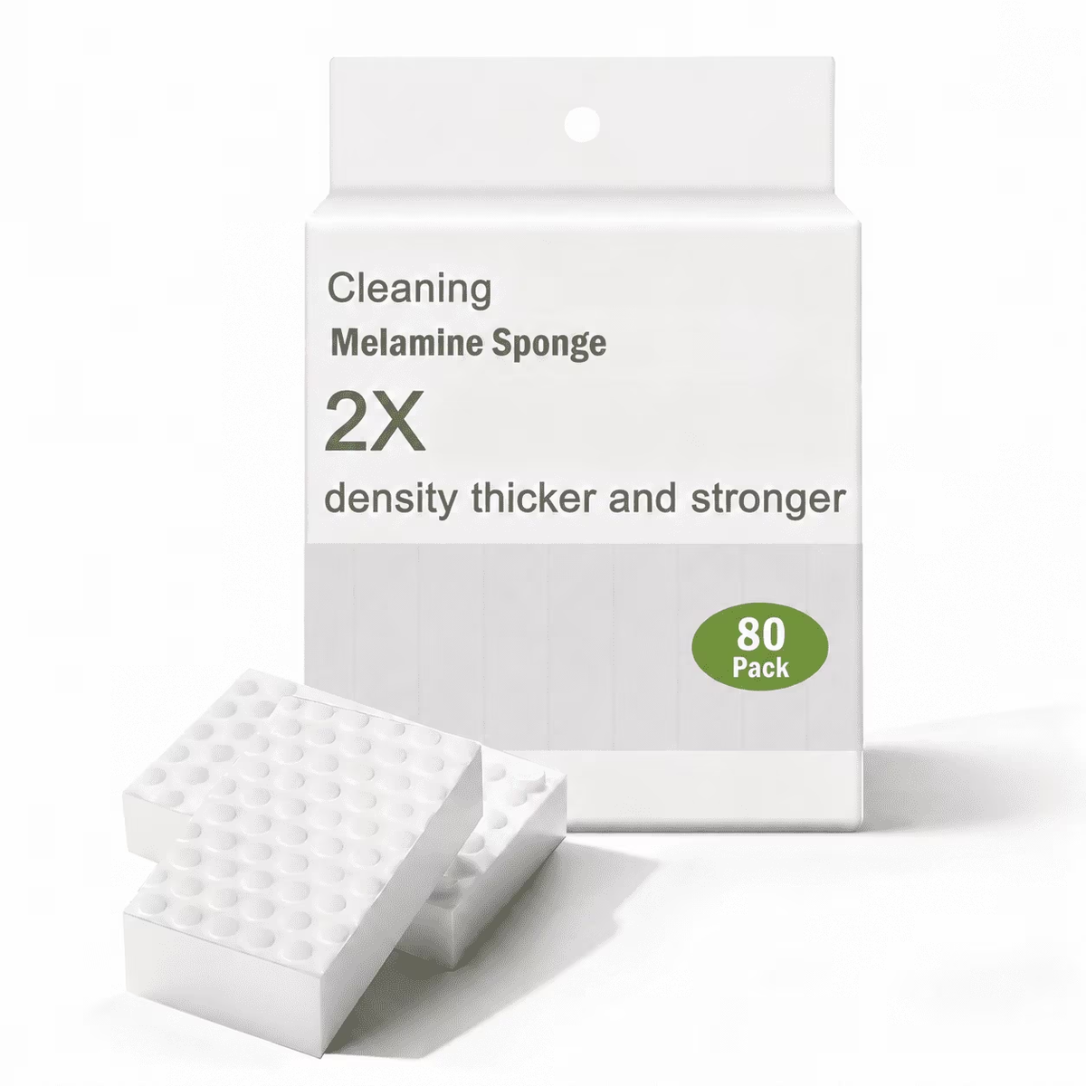 80 Pack 2X Density Melamine Cleaning Sponges, Multi-Purpose Household Magic Eraser Sponge for Kitchen, Bathroom