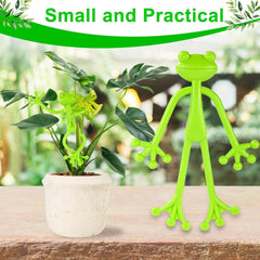 5pcs Frog Plant Stand, Multipurpose Plastic Flower Stem Support for Climbing Houseplant, Leaf Holder Hook, Vines Traction Stabilizer Structure Grapple Indoor Outdoor Monstera Garden Decor Accessories