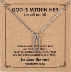 Mikovivi Faith Necklace for Women, Religious Christian Jewelry Gift for Mom Friends Grandma