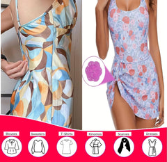 6pcs Cinch Clips for Women Clothing, Back Dress Clips Shirt Cincher 2 Sizes Hidden Silicone Cincher Clip Fashion Waistband Tightener Clip for T-Shirt Dresses Blouse Tops Back of Shirt Cincher Clip