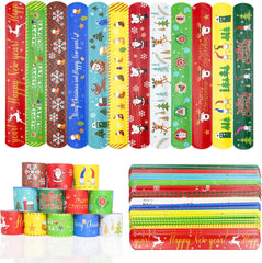 JoFAN 48 PCS Halloween Slap Bracelets Toys for Kids Girls Boys Halloween Party Favors Halloween Treat Bags Gifts