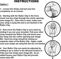 RAZOR Clips Racerback Bra Clip, Conceal Straps and Cleavage Control Bra Clips