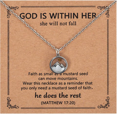 Mikovivi Faith Necklace for Women, Religious Christian Jewelry Gift for Mom Friends Grandma