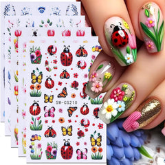 3D Nail Art Stickers Small Expressions Nail Decals Self-Adhesive Nail Stickers Cartoon Funny Emoticons Nail Art Supplies Cute Manicure Accessories for Women DIY Acrylic Nails Decorations 6 Sheets
