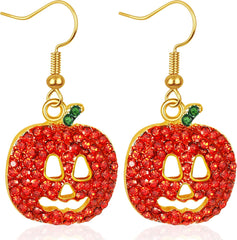 FULLIVE Halloween Earrings, Funny Skeleton Stud Dangle Skull Earrings, Hypoallergenic Halloween Accessories for Women Skeleton Jewelry