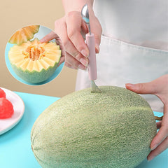 2Pcs Useful Melon Baller Scoop Set DIY Funny Melon Baller Scoop Carving Stainless Steel Fruit Scoop Multi-Function Double-Sided Melon Baller