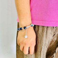 Fashion Simple Alloy Star Bracelet Galaxy Saturn Planet Glass Beads Braceley Link Chain Charm Bracelet