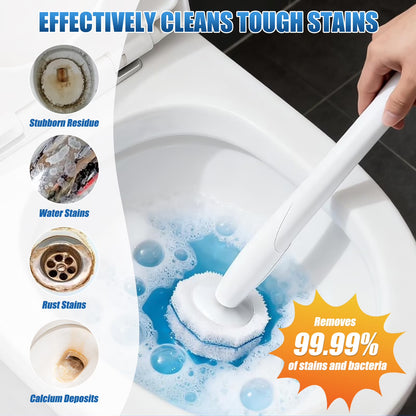 50PC Toilet Bowl Wand Refills, Replacement Heads for Bathroom Washroom Cleaning Pads, Disposable Toilet Brush Refills