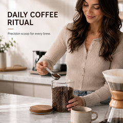 1 Pcs Coffee Scoop, Premium 2 Tablespoon Coffee Spoon for Ground Coffee and Tea, Ergonomic Handle