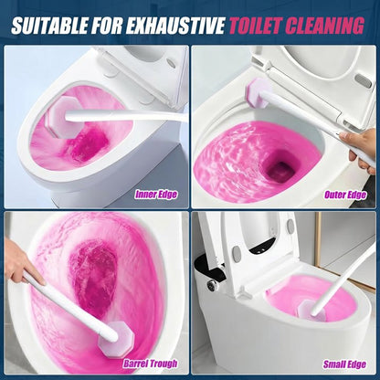 50PCS Toilet Bowl Wand Refills，3-Layer Bathroom Cleaning, Easy Snap-On Toilet Cleaning，Disposable Toilet Cleaner Filling Pad，Cherry Blossom Fragrance
