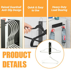Magnetic Hanger Holder for Laundry Room, Space-Saving Hanger Organizer for Washing Machine Dryer, Holding up to Velvet Wire Plastic Hangers,Send Goods from Local Warehouse