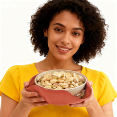 Double-Layer Nut Bowl with Separate Compartments - For Candy Pistachios in Shell, Shells - Red Snack Bowl for Home and Party, Send Goods from Local Warehouse