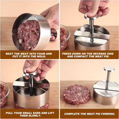 Hamburger Press,5.5 * 5.5 inch Round Burger Maker Press, Non Stick Patty Making molds are Suitable for Beef, Vegetables, Burgers and Cooking,BPA Free - Ideal for BBQ - Send Goods from Local Warehouse