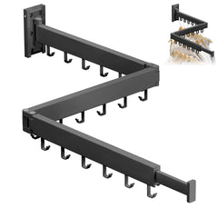 CLIPORE Retractable Clothesline Indoor, Foldable Wall Mounted Clothes Drying Rack, Space-Saving Laundry Rack for Bathroom and Balcony, Send Goods from Local Warehouse