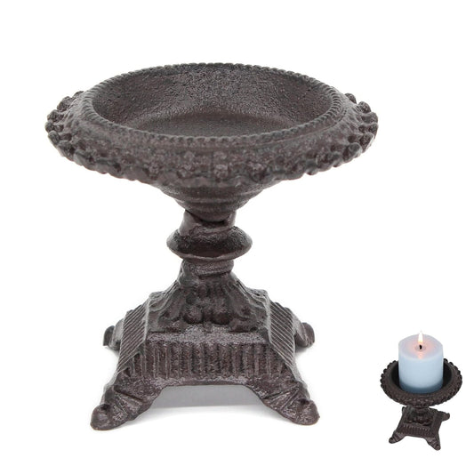 Candle Stand Metal Candle Holder with Tall Legs, Decorative Pedestal Candle Holder for  Scented Candle Display Bowl, Rustic Home Decor Gift,Send Goods from Local Warehouse