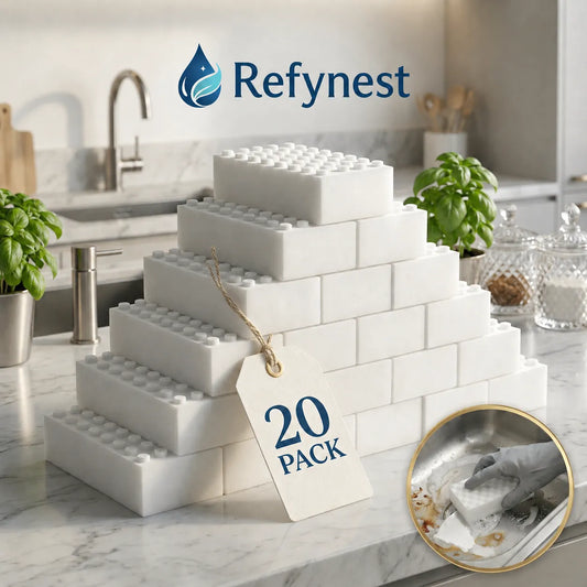 2X Density Magic Cleaning Sponges for Kitchen & Bathroom