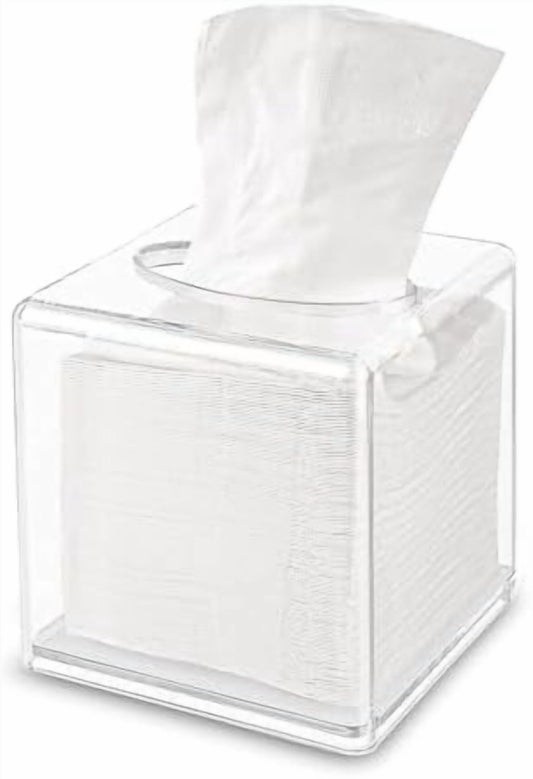 Clear Tissue Box Holder, Clear Tissue Box, Acrylic Napkin Holder for Bathroom Kitchen Bedroom Office Hotel - Send Goods from Local Warehouse