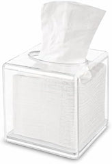 Clear Tissue Box Holder, Clear Tissue Box, Acrylic Napkin Holder for Bathroom Kitchen Bedroom Office Hotel - Send Goods from Local Warehouse