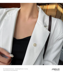 BOYI Minimally Designed cat Eye Stone Anti Glare Needle Buckle Pin for Both Men and Women Accessories