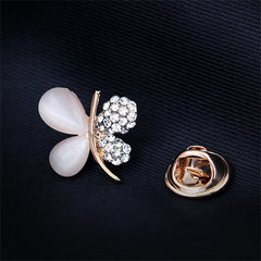 BOYI Minimally Designed cat Eye Stone Anti Glare Needle Buckle Pin for Both Men and Women Accessories