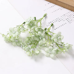 KEWEI 973 Wholesale Price Artificial Mini Hydrangea Silk Flower Wedding DIY Small Hydrangea Decoration