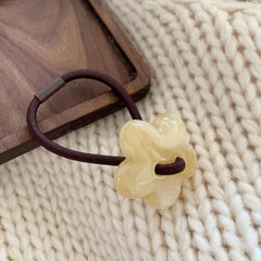 2025 Fresh Simple High Elastic Beef Tendon Hair Ties Small Flower Hair Rings Early Spring Prepared Accessory