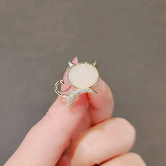 BOYI Minimally Designed cat Eye Stone Anti Glare Needle Buckle Pin for Both Men and Women Accessories