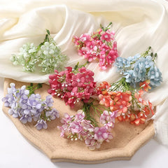 KEWEI 973 Wholesale Price Artificial Mini Hydrangea Silk Flower Wedding DIY Small Hydrangea Decoration