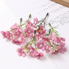 KEWEI 973 Wholesale Price Artificial Mini Hydrangea Silk Flower Wedding DIY Small Hydrangea Decoration