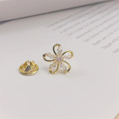 BOYI Minimally Designed cat Eye Stone Anti Glare Needle Buckle Pin for Both Men and Women Accessories