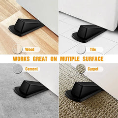 Premium Custom Rubber Door Stoppers Heavy Duty Anti-Slip Non-Scratching Wedge for Kitchen Bathroom Magnetic Bottom Doorstop Tile