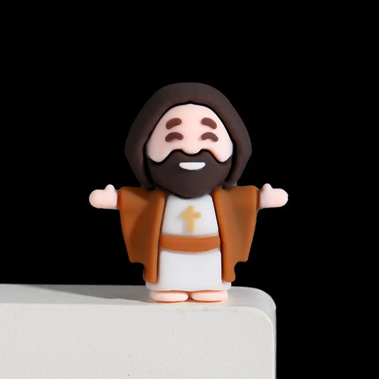 Jesus Catholic Religious Statue Set Plastic Crafts for Home Decoration for Christmas Easter Holiday