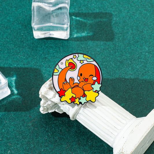 Japanese animation creative Pokémon cartoon metal badge cute frog seeds, up to duck, personalized brooch