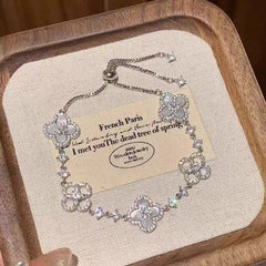 Spring Flower Oath" pink flower bracelet 2025 new autumn and winter daughter temperament niche versatile fashion bracelet