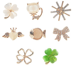 New simple anti-light opal brooch female four-leaf clover pin fixed clothes accessories manufacturer spot