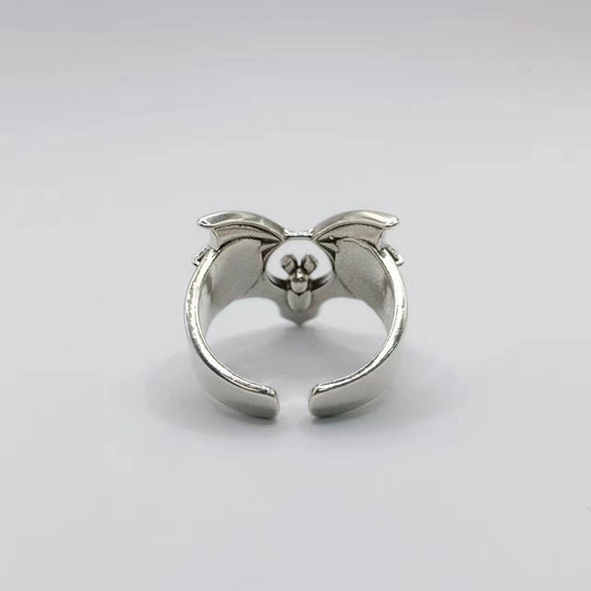 Open Ring Men's Bat European and American Men's Domineering Retro Zinc Alloy Punk Personality Halloween Themed Ring