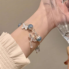 Floral Butterfly Bracelet, new Chinese fashion super fairy jewelry for girlfriends' birthday