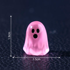 Cross-border creative luminous little ghost cute DIY ornament hanging accessories mini micro-landscape Halloween ornament